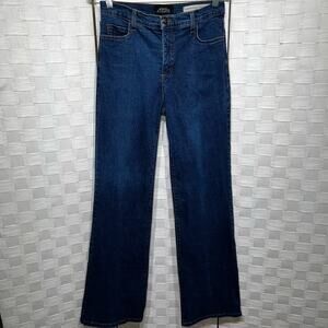 NYDJ Women’s Vintage Wide Leg Mid Rise Blue Denim Jeans Size 4 Hippie Boho